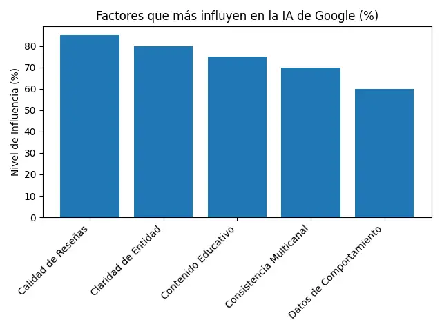 Factores que influyen en la IA de Google